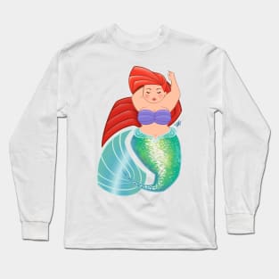 Fluffy Mermaid Long Sleeve T-Shirt